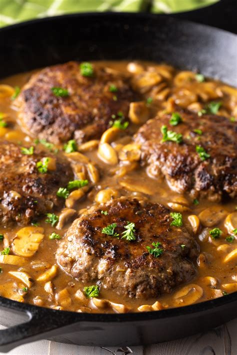 Chopped Steak with Mushroom Gravy Recipe (VIDEO)