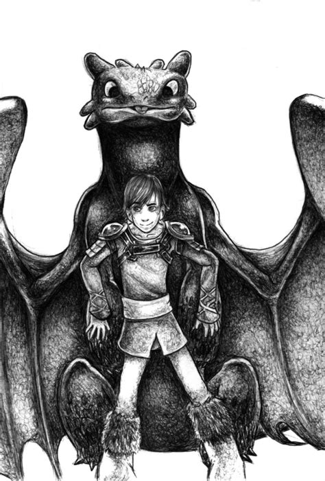 Hiccup and Toothless by Zinfer on DeviantArt