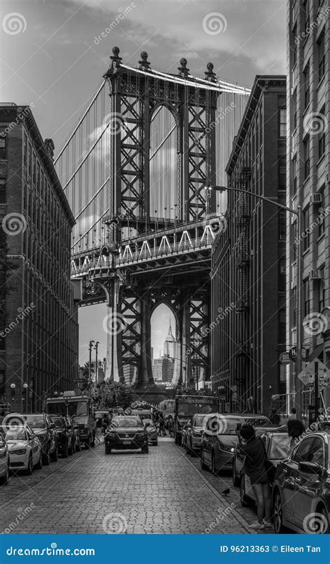 Brooklyn Bridge View from Washington St. Editorial Stock Photo - Image ...