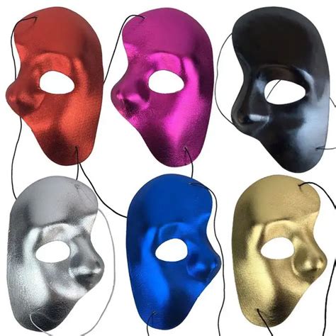 Mask Left Half Face Phantom Of The Night Opera Men Women Masks Masquerade Party Masked Ball ...