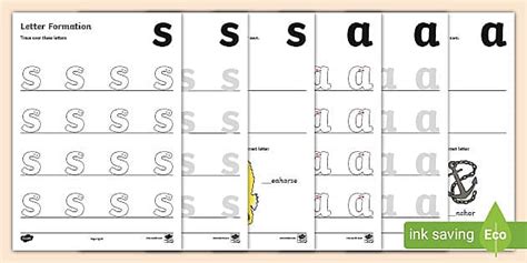 Phase 2 Letter Formation Worksheets-phase two, phase 2, letter formation,