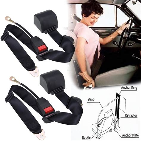 Aliexpress.com : Buy 2Set Adjustable Black Retractable Car Seat Belt ...