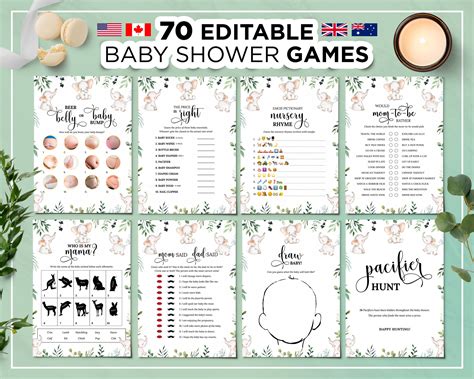 Elephant Baby Shower Games 70 Elephant Baby Shower Games - Etsy