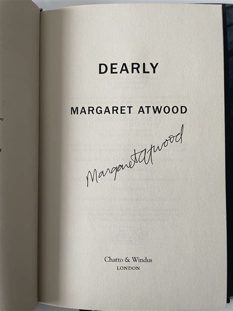 Margaret Atwood - Dearly - Poems - SIGNED - First Edition 2020 ...