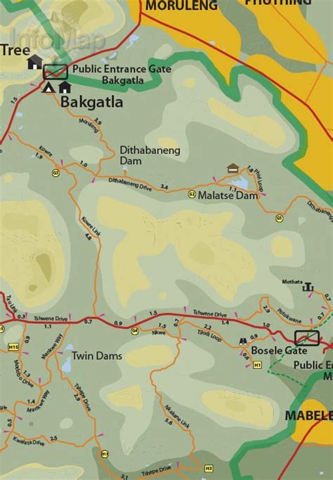 Pilanesberg Map | Digital PDF with GPS Coordinates