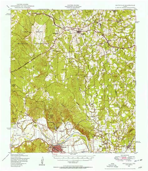 Smithville, Texas 1948 (1956) USGS Old Topo Map Reprint 15x15 TX Quad 121798 - OLD MAPS