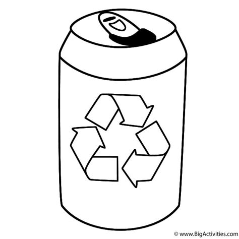 Drink Tin with symbol - Coloring Page (Earth Day) | Coloring pages ...