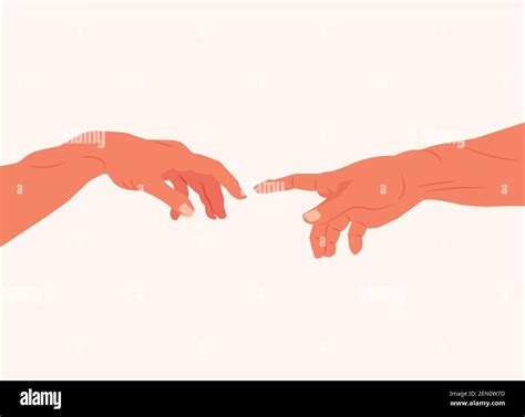 Creation Of Adam Hands Vector Clipart