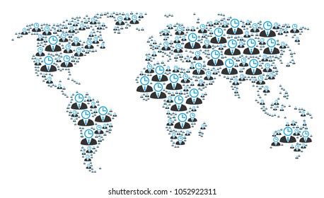 Global World Map Pattern Done Time Stock Illustration 1052922311