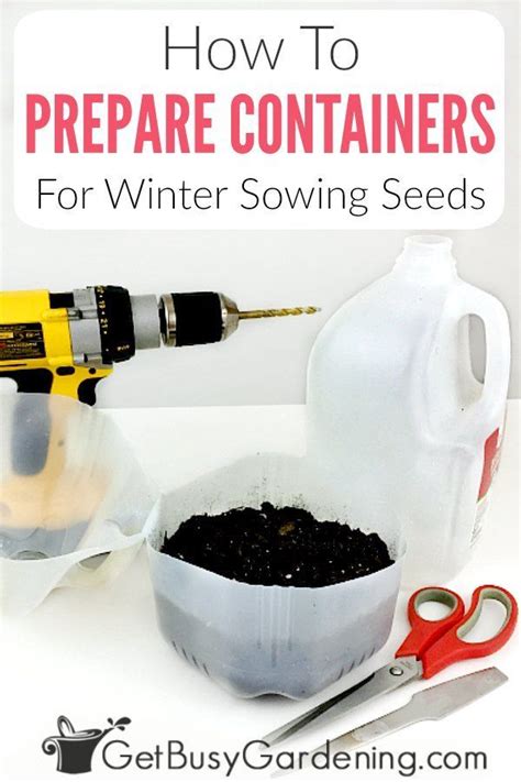 How To Prepare Containers For Winter Sowing | Growing seeds, Sowing, Mini greenhouse