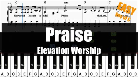 🎹Elevation Worship - Praise (Key of C) | Sheet + Lyrics + Chords Piano Easy Tutorial🎹 - YouTube