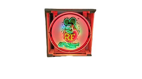 Custom Rat Fink Tin Neon Sign at Indy Road Art 2020 as M344 - Mecum ...