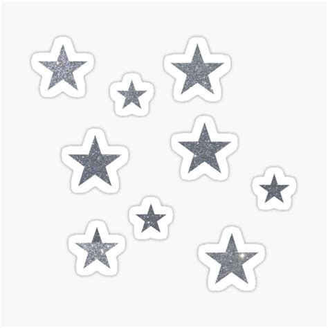 "Silver Glitter Star Pack" Sticker by Jmakesart | Redbubble