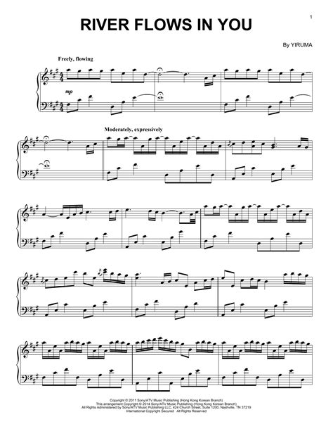 River Flows In You sheet music by Yiruma (Piano – 84177)