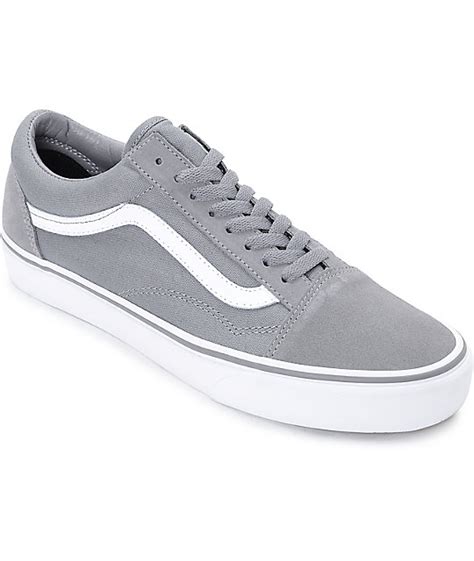 Vans Old Skool Frost Grey & True White Skate Shoes | Zumiez