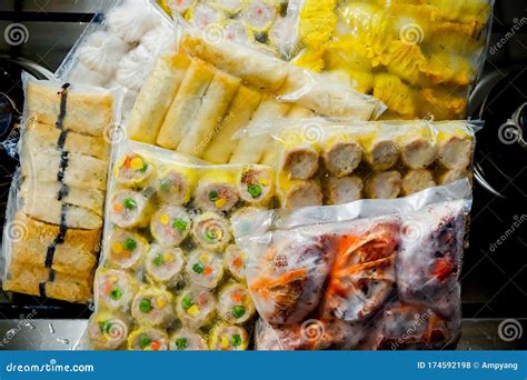 Stock of Frozen Dim Sum Oriental Food Stacked Stock Photo - Image of ...