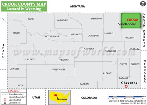 Crook County Map, Wyoming