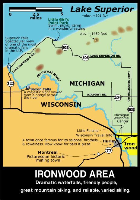 Map of the Ironwood, MI Area | My Michigan | Pinterest