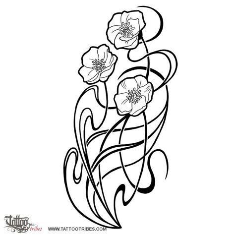 Art Nouveau Flower Tattoo