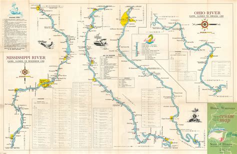 Illinois Waterways Cruise Map | Curtis Wright Maps