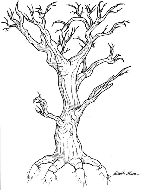 Creepy Tree Drawing at GetDrawings | Free download