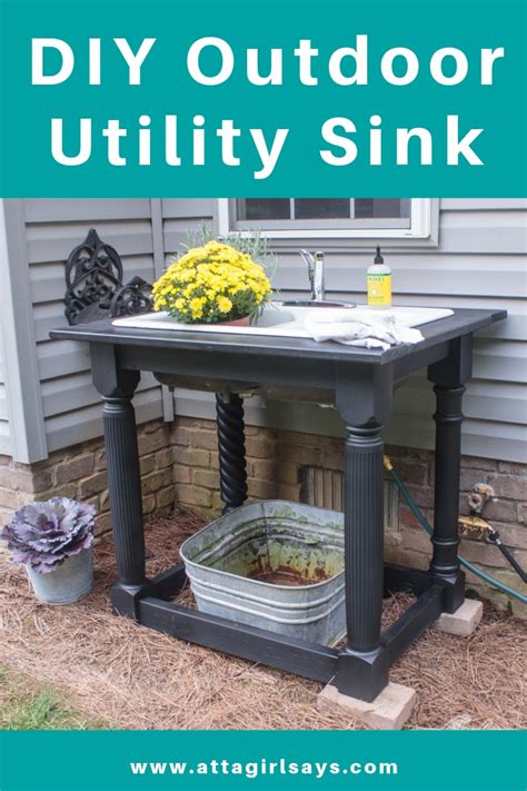 DIY Outdoor Sink Using a Cast Iron Farmhouse Sink