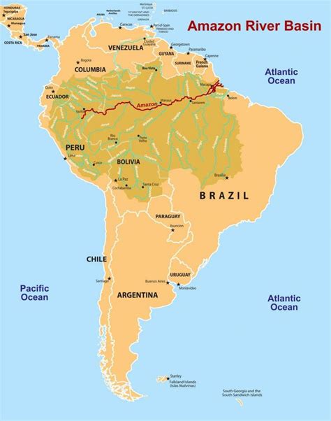 Maps on the Web | Amazon river, River basin, South america