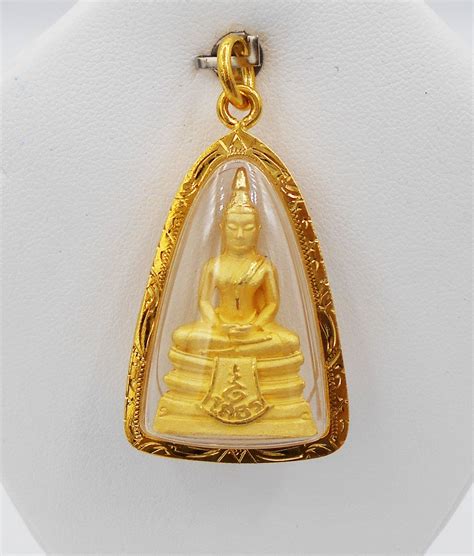 Phra Sothorn Gold Pendant Charm Thai Buddha Amulet With Case - Etsy UK