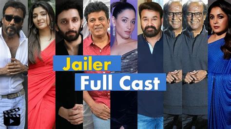 Jailer Movie Full Cast Names & Ages | Movie Cast - YouTube