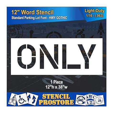 Amazon.com: Pavement Marking Stencils - 12 inch ONLY Stencil - 12" x 38" x 1/16'' (63 mil ...