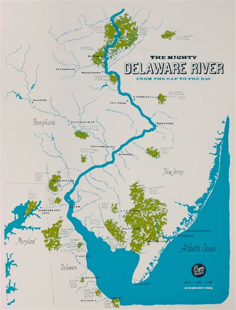 Thirteen Colonies Delaware River Map