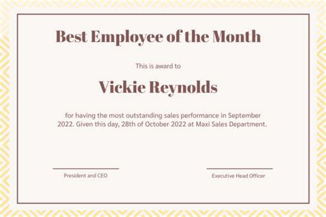 Employee Recognition Certificates Templates Free