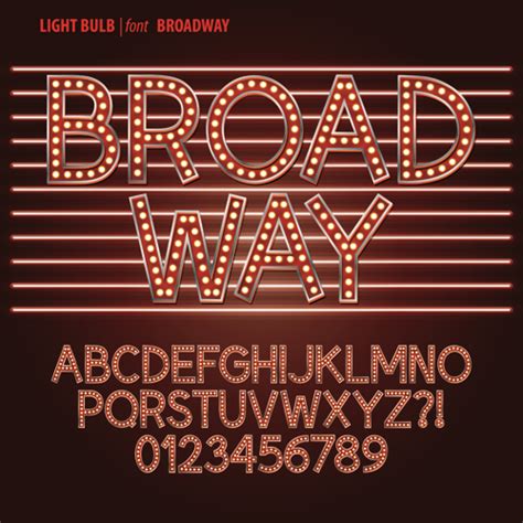 Light bulb font vector material free download