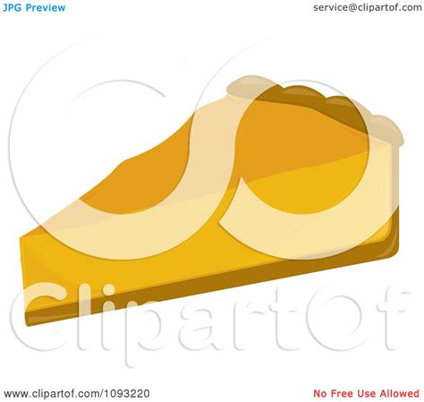 Clipart Slice Of Pumpkin Pie 1 - Royalty Free Vector Illustration by Randomway #1093220