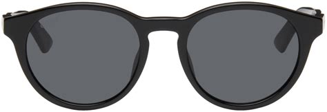 Gucci: Black Round Sunglasses | SSENSE