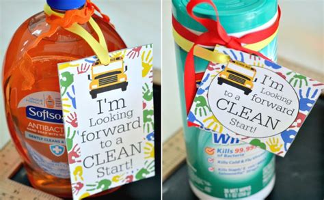 Back-to-School Cleaning Supplies Teacher Gift with Free Printable