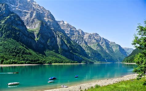 Switzerland Scenery Mountains Lake Glarus Nature Wallpapers And Photos ...