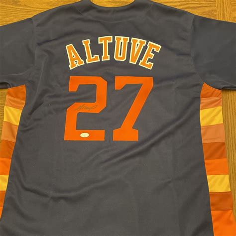 Jose Altuve Autographed Signed 2022 Leaf " " Jersey- JSA Certified