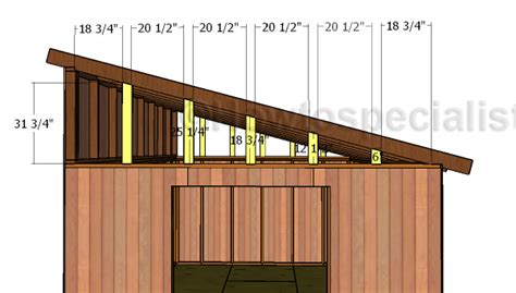 12x16 Lean to Shed Roof Plans | HowToSpecialist - How to Build, Step by ...