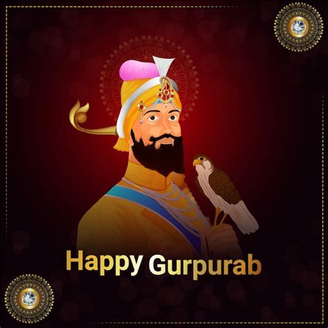 Premium Vector | Guru gobind singh birthday celebration greeting card ...