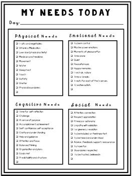 Self-Esteem Worksheets: Fill Your Emotional Cup with Self-Care | TpT