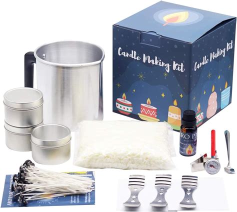 Candle Making Kit, Candle Beginners DIY Starter Set to Create Large Scented Candle with Soy Wax ...