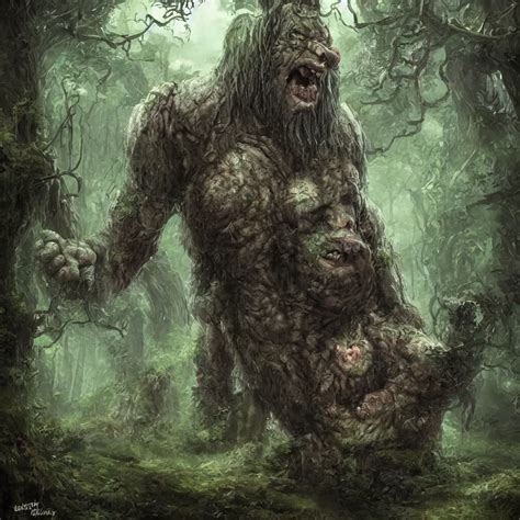 a giant troll in the forest. fantasy art. artstation | Stable Diffusion