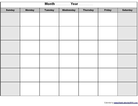 blank weekly calendar editable pdf word or image - blank weekly ...