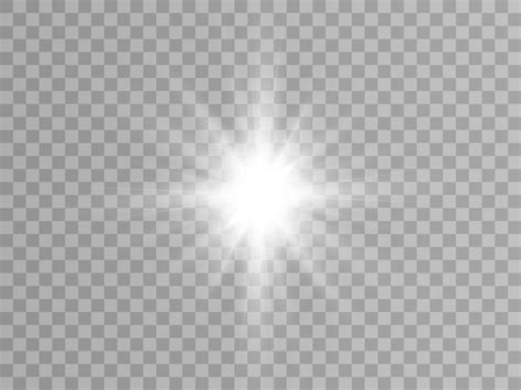 Premium Vector | Flash of bright white light on a transparent background vector