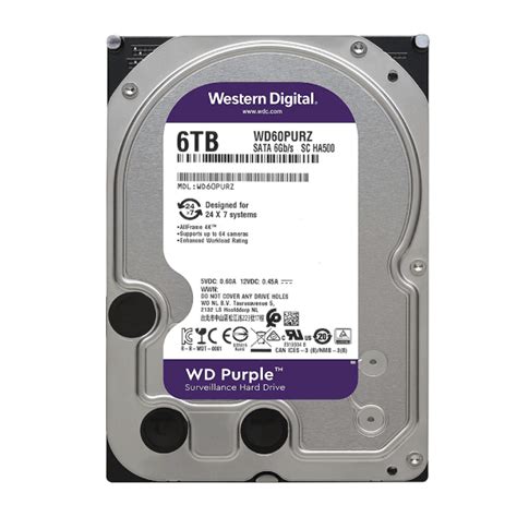 WD60PURZ (WD Hard Disk Drive 6TB Purple for Surveillance Video Storage) – CANACCTV