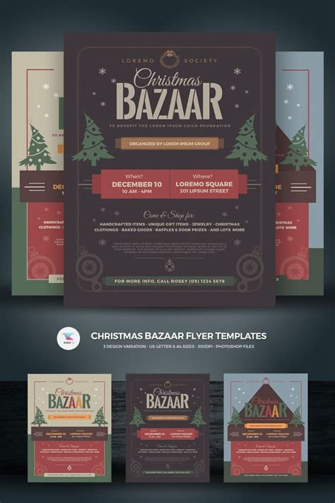 Christmas Bazaar Flyers - Corporate Identity Template | Christmas poster, Bazaar crafts, Holiday ...