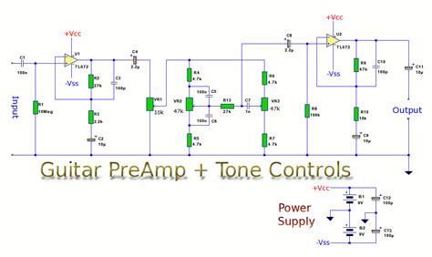 Guitar Preamp with Tone Controls