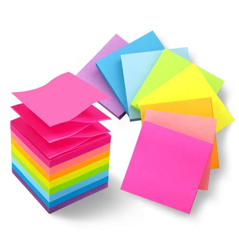 Buy 8 Pads Pop Up Sticky Notes 3x3 Refills Bright Colors Self-Stick ...