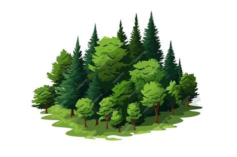 Premium Vector | Top view aerial shot of forest vector flat isolated ...